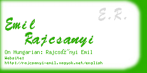 emil rajcsanyi business card